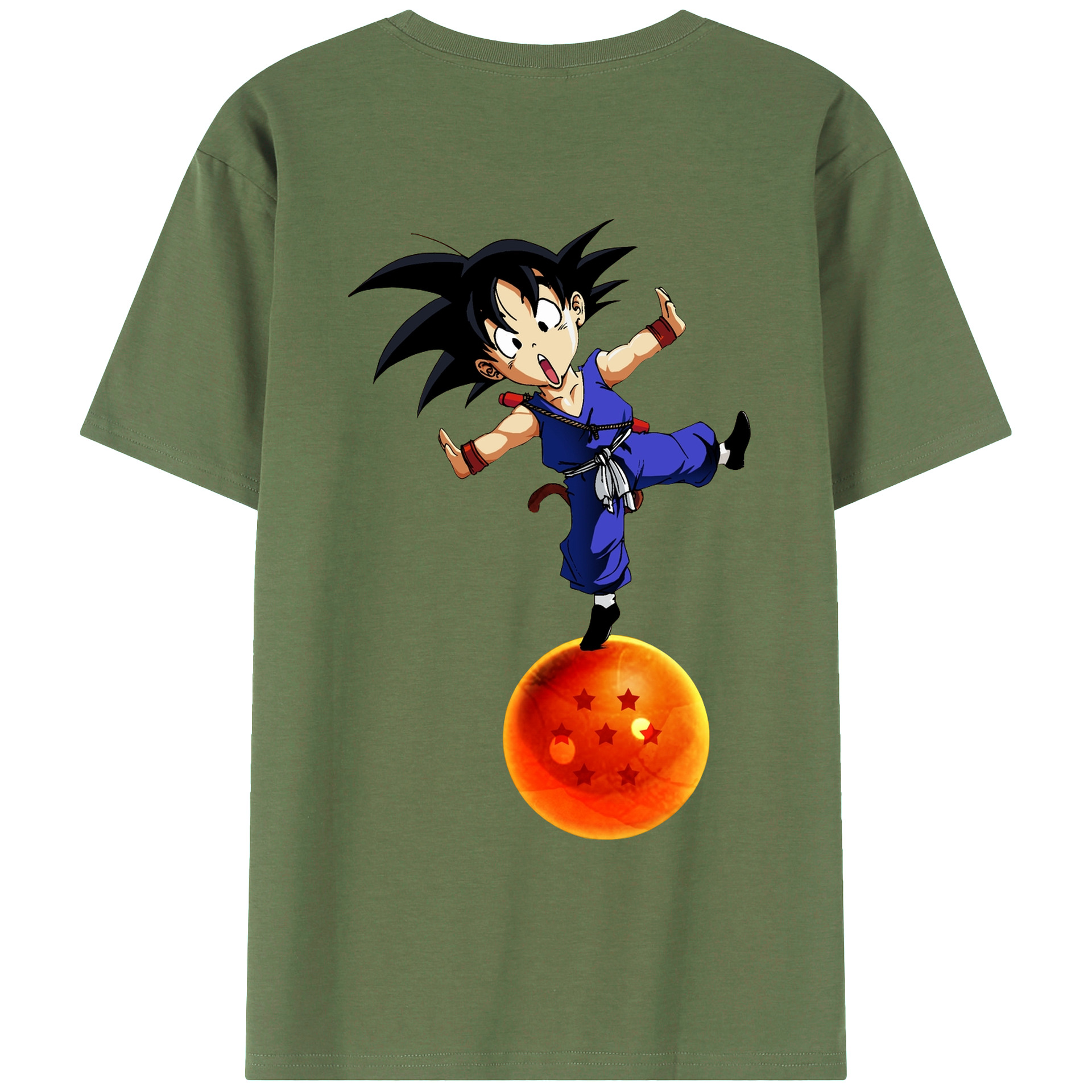 （画像用） ドラゴンボール 孫悟空（そん ごくう）Son Goku カカロット DRAGON BALL Kakarotto 綿100％ メンズ半袖Tシャツ（バックプリント） 通気性